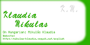 klaudia mikulas business card