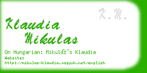 klaudia mikulas business card